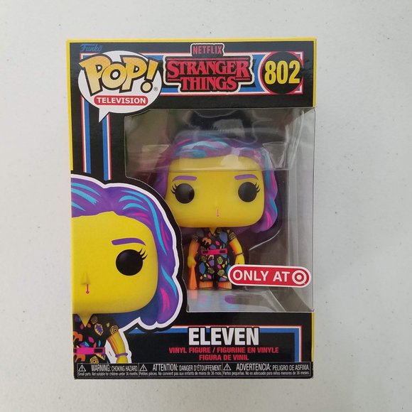 Funko Pop! ELEVEN #802 Stranger Things Black Light Figure NEW IN BOX